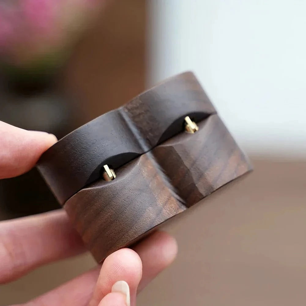 Ring 13. Free Customize Wedding Ring Box With Bag Heart Shape Personalized Custom Wood Ring Box Engagement Ring Boxs Christmas Gifts Horaclek