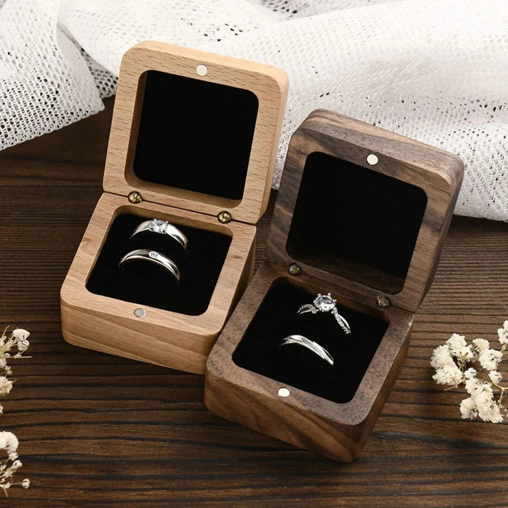 Ring 15. Blank Wood Luxury Jewelry Box Wedding Ring Box Earring Rings Jewelry Organizer Bracelet Package Case Jewelry Anniversary Gift Horaclek
