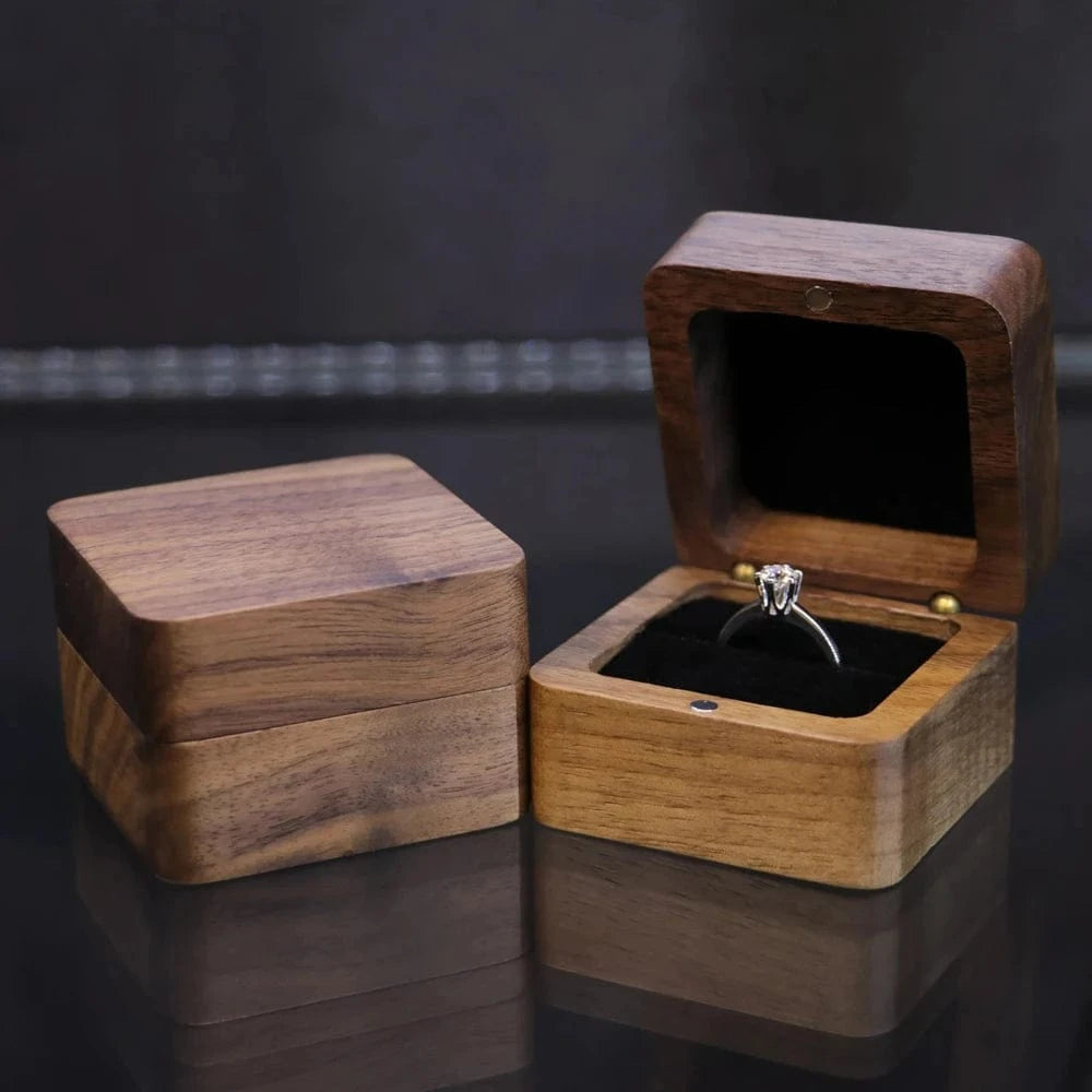 Ring 15. Blank Wood Luxury Jewelry Box Wedding Ring Box Earring Rings Jewelry Organizer Bracelet Package Case Jewelry Anniversary Gift Horaclek