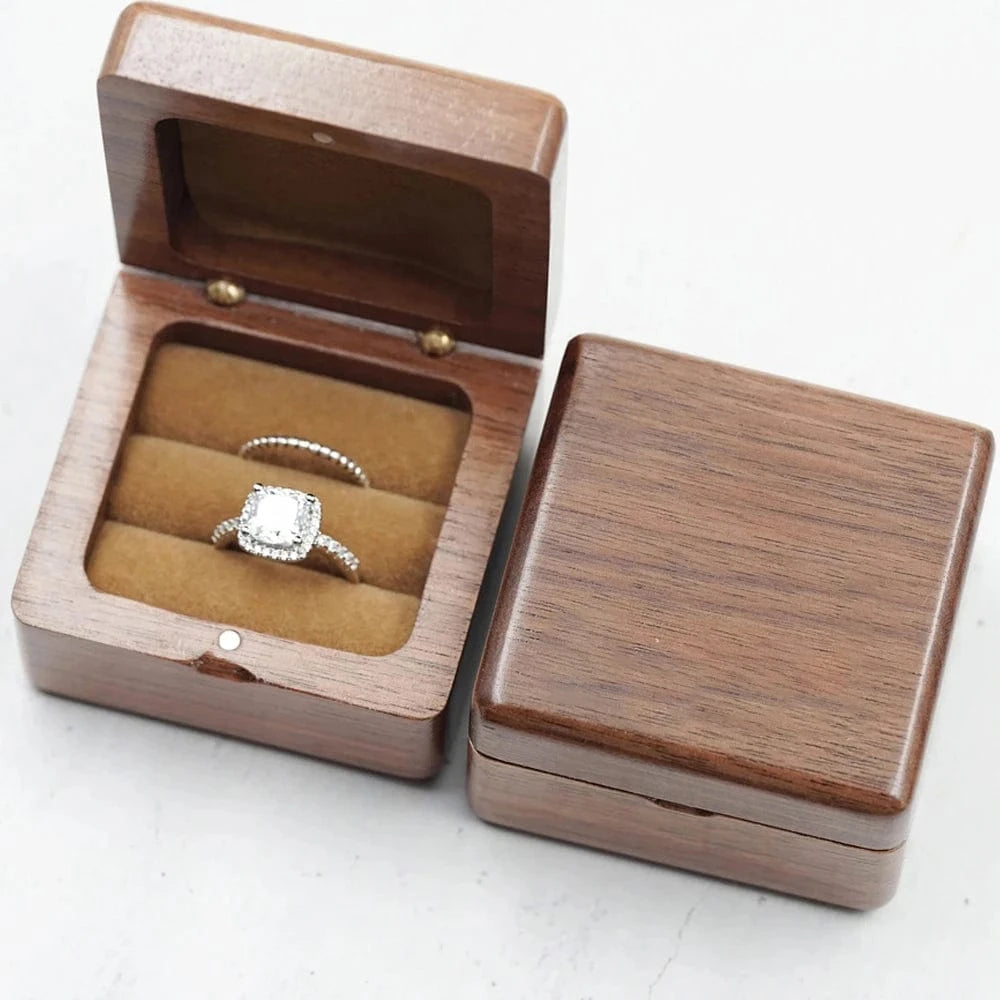 Ring 15. Blank Wood Luxury Jewelry Box Wedding Ring Box Earring Rings Jewelry Organizer Bracelet Package Case Jewelry Anniversary Gift Horaclek
