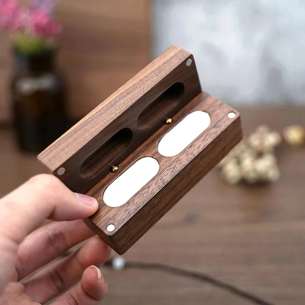 Ring 17.Walnut Wooden Ring Box diamond Pendant Neckl ace Ring earring Gift Display Packaging Case with Colors organizer joyero storage Horaclek