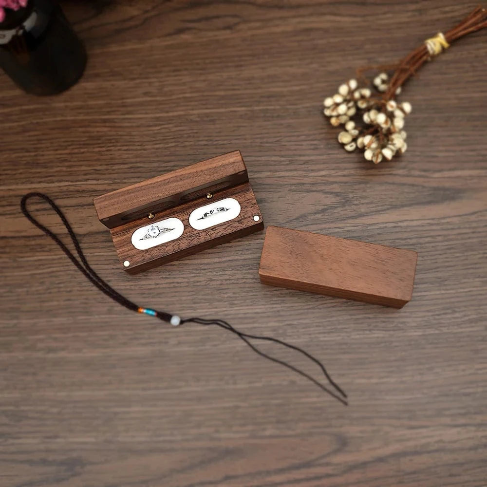 Ring 17.Walnut Wooden Ring Box diamond Pendant Neckl ace Ring earring Gift Display Packaging Case with Colors organizer joyero storage Horaclek