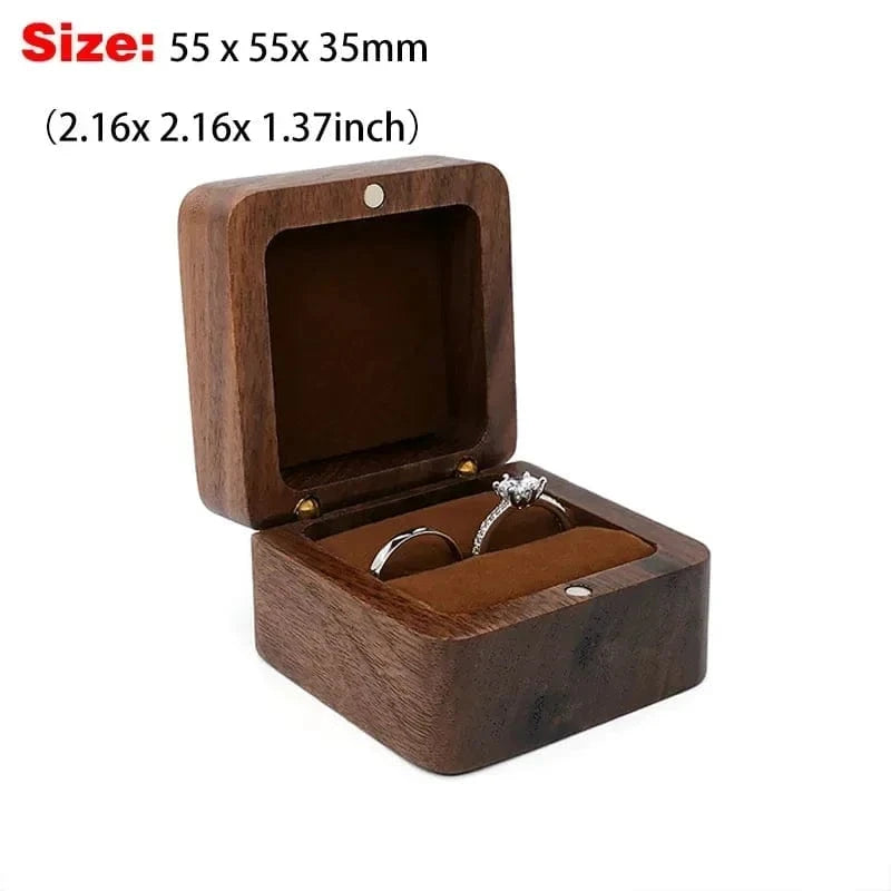 Ring 20. 1PCS Free Custom Name Walnut Wooden Ring Box Personalized Wedding Anniversary Gift Walnut Wood Engagement Wedding Rings Box Gift Horaclek