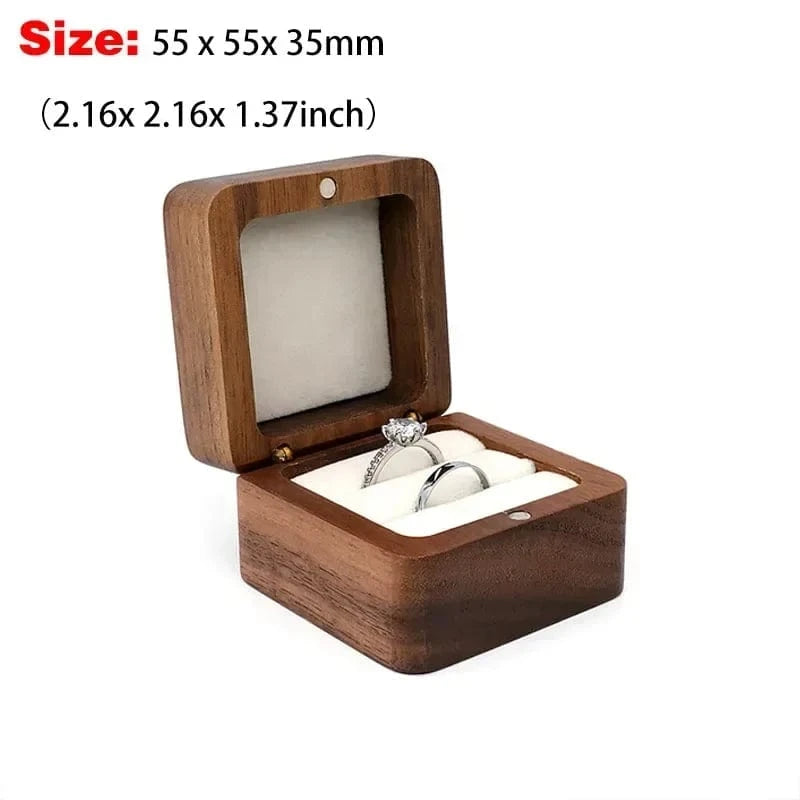 Ring 20. 1PCS Free Custom Name Walnut Wooden Ring Box Personalized Wedding Anniversary Gift Walnut Wood Engagement Wedding Rings Box Gift Horaclek