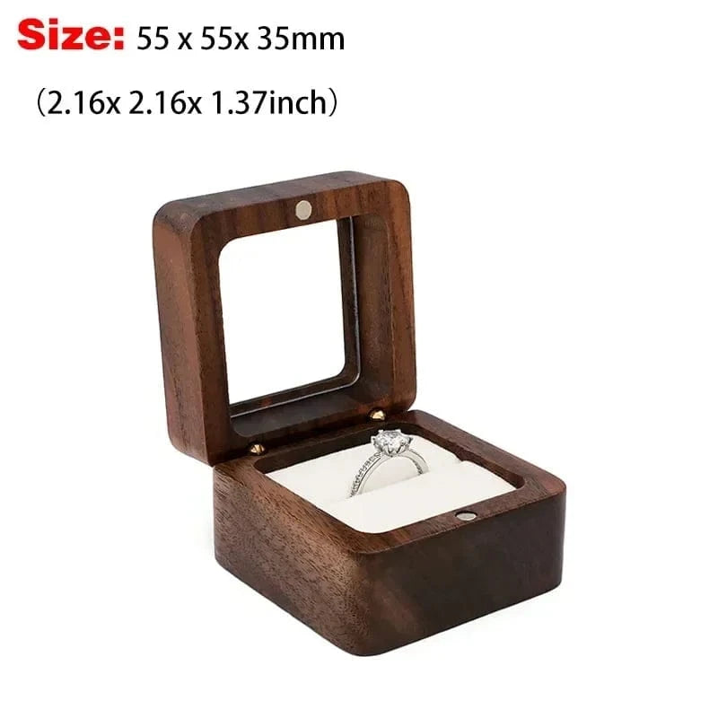 Ring 20. 1PCS Free Custom Name Walnut Wooden Ring Box Personalized Wedding Anniversary Gift Walnut Wood Engagement Wedding Rings Box Gift Horaclek