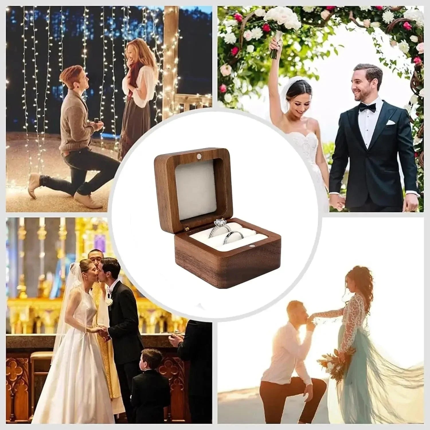 Ring 20. 1PCS Free Custom Name Walnut Wooden Ring Box Personalized Wedding Anniversary Gift Walnut Wood Engagement Wedding Rings Box Gift Horaclek
