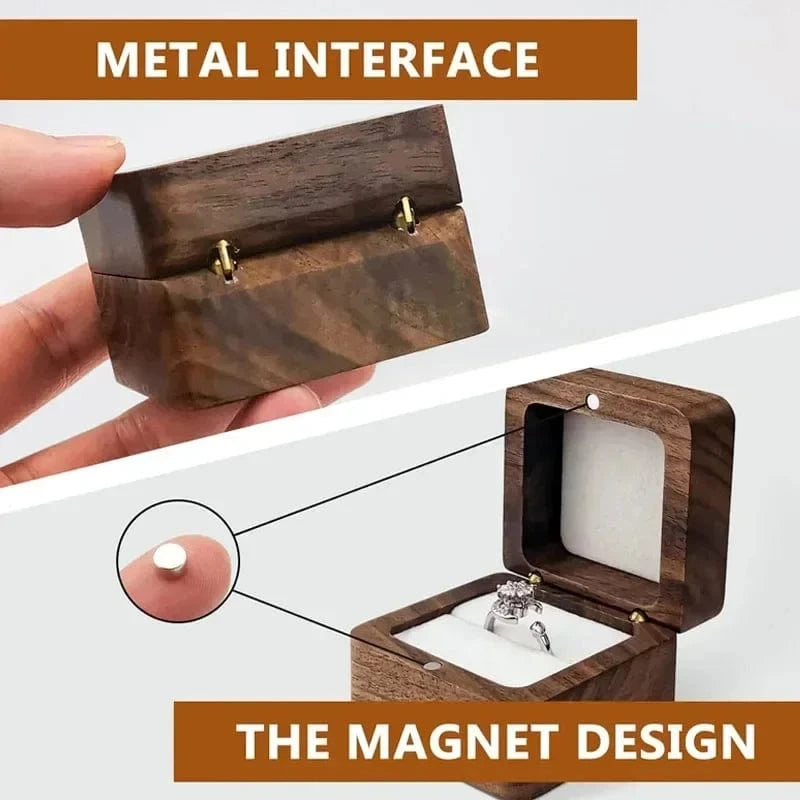 Ring 20. 1PCS Free Custom Name Walnut Wooden Ring Box Personalized Wedding Anniversary Gift Walnut Wood Engagement Wedding Rings Box Gift Horaclek