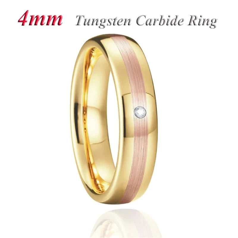 Ring 24. Latest High Quality 18k Gold Plated Tungsten Jewelry Anniverary Wedding Couples Rings for Men And women wholesale price Horaclek