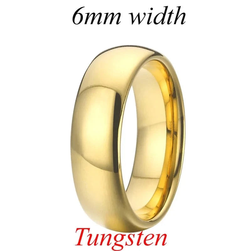 Ring 24. Latest High Quality 18k Gold Plated Tungsten Jewelry Anniverary Wedding Couples Rings for Men And women wholesale price P1412T 6mm / 12 Horaclek