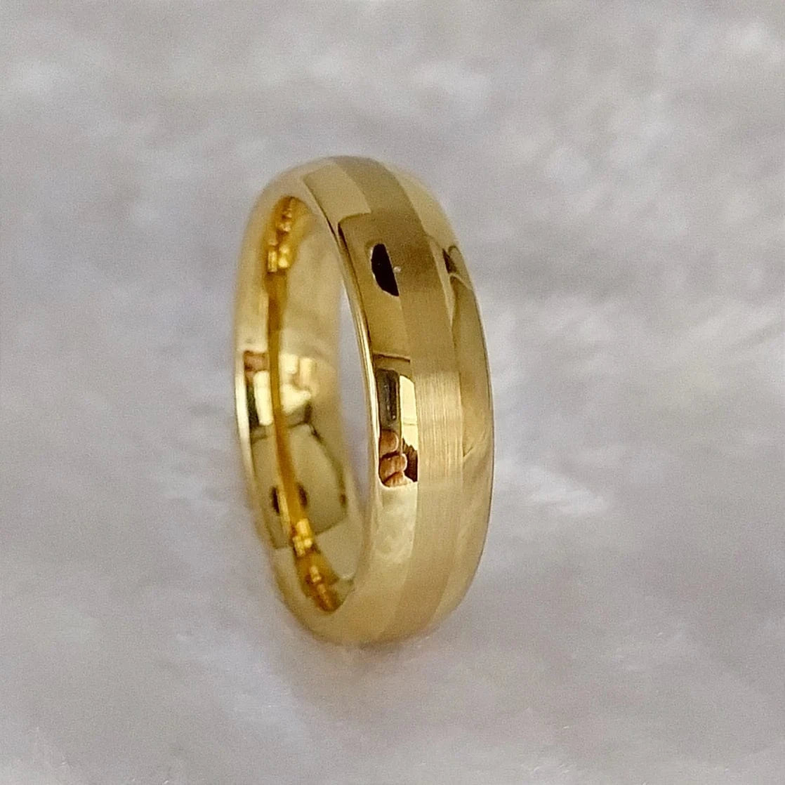 Ring 24. Latest High Quality 18k Gold Plated Tungsten Jewelry Anniverary Wedding Couples Rings for Men And women wholesale price RT020FY 6mm / 12 Horaclek