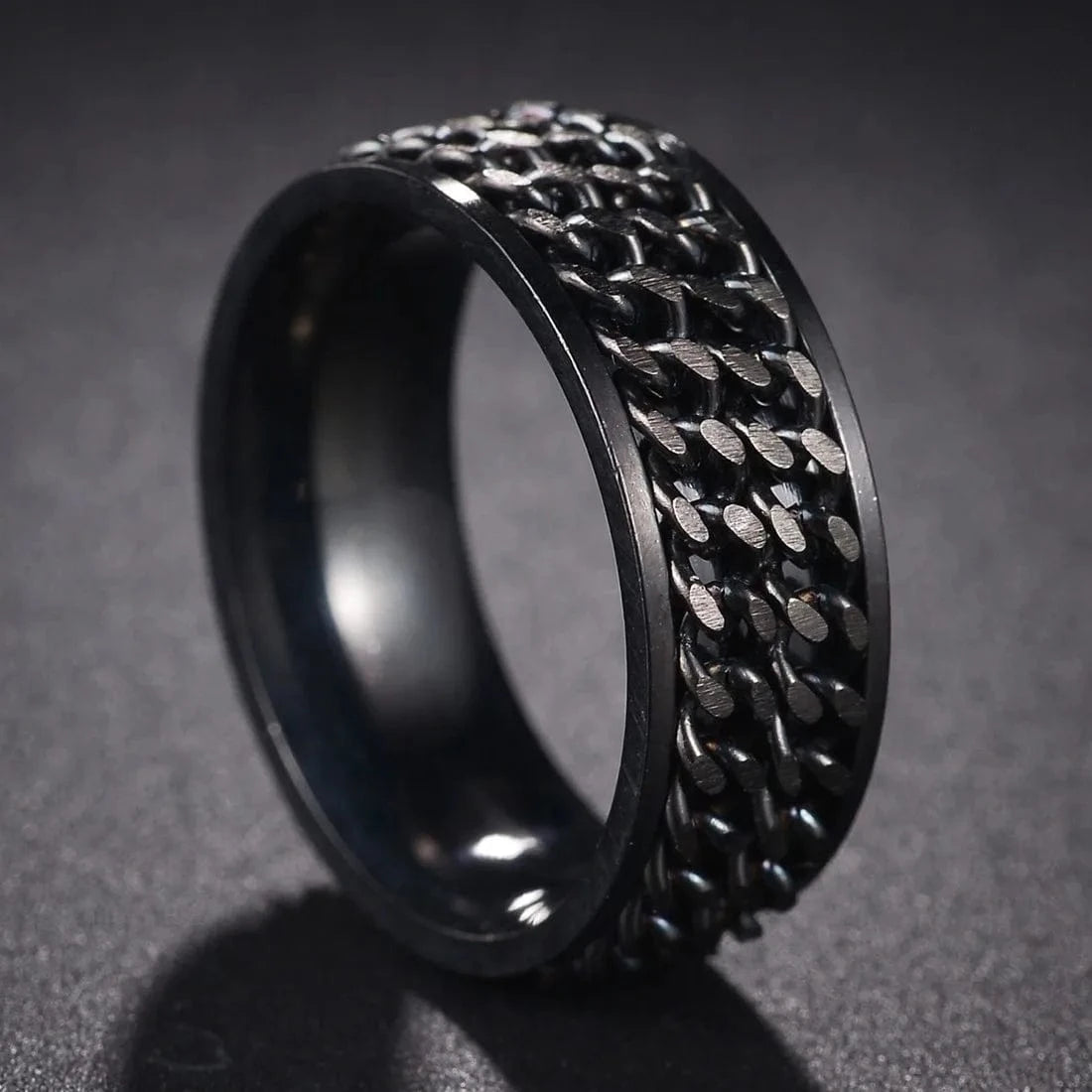 Ring 5. Fashion New 8mm Simple Men Ring Smooth Stainless Steel Blue Charms Rings Women's Couple Jewelry Gift Dropshipping Horaclek