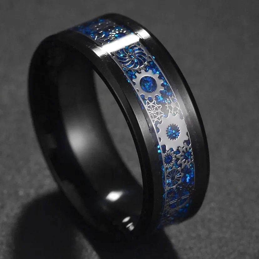 Ring 5. Fashion New 8mm Simple Men Ring Smooth Stainless Steel Blue Charms Rings Women's Couple Jewelry Gift Dropshipping Horaclek