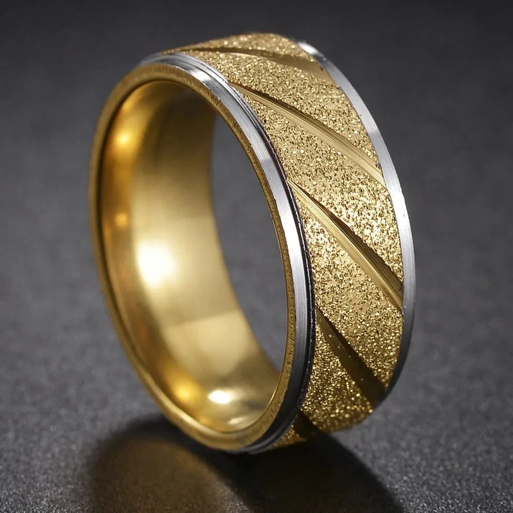 Ring 5. Fashion New 8mm Simple Men Ring Smooth Stainless Steel Blue Charms Rings Women's Couple Jewelry Gift Dropshipping Horaclek