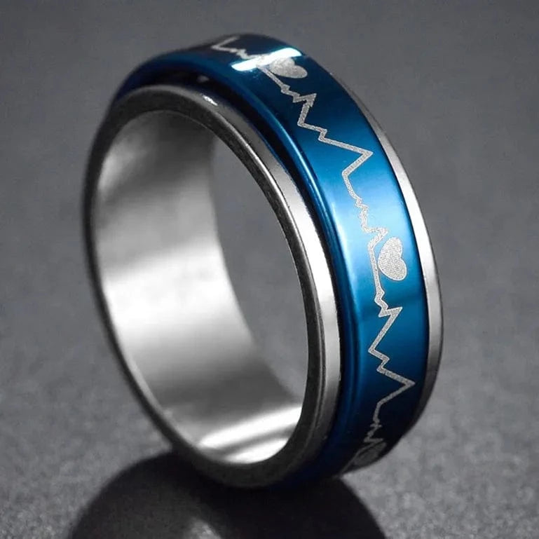 Ring 5. Fashion New 8mm Simple Men Ring Smooth Stainless Steel Blue Charms Rings Women's Couple Jewelry Gift Dropshipping Horaclek