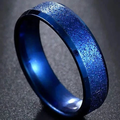 Ring 5. Fashion New 8mm Simple Men Ring Smooth Stainless Steel Blue Charms Rings Women's Couple Jewelry Gift Dropshipping 17R7-Blue / 10 Horaclek