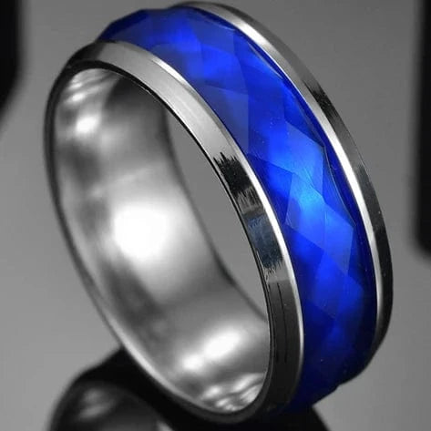 Ring 5. Fashion New 8mm Simple Men Ring Smooth Stainless Steel Blue Charms Rings Women's Couple Jewelry Gift Dropshipping 30R10 / 10 Horaclek