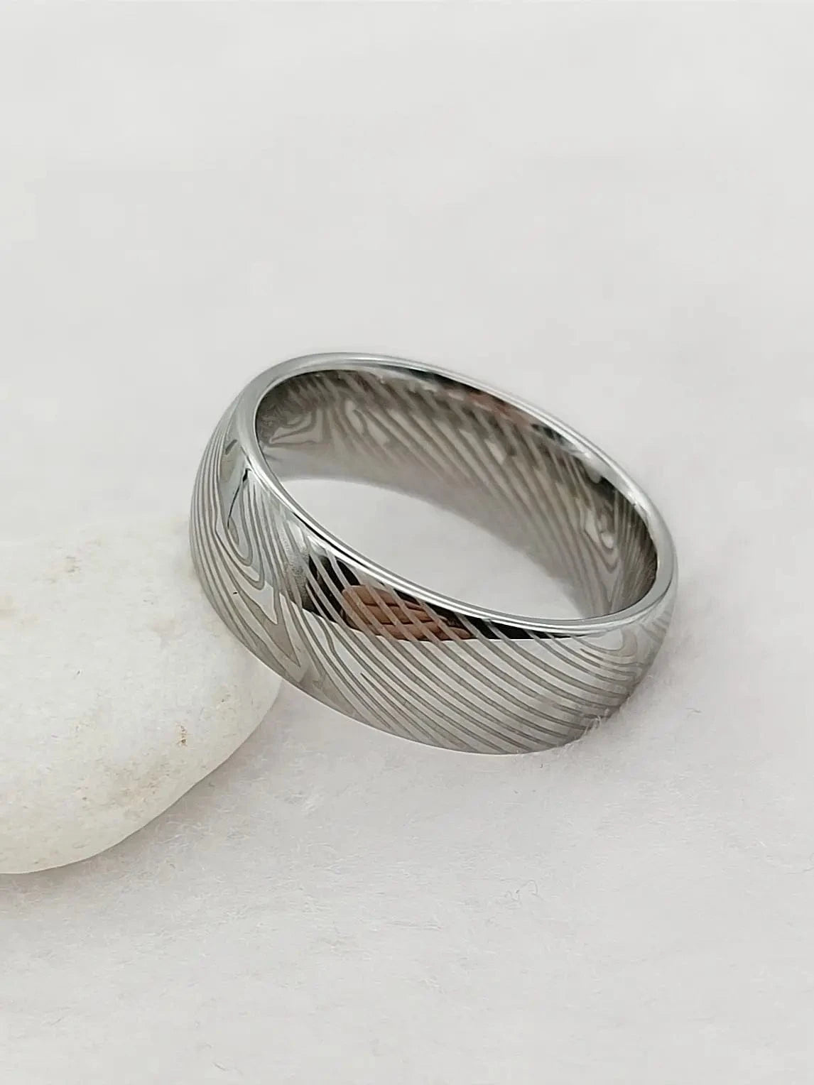 Ring 7. Men's Damascus Ring Tungsten Fashion Jewelry Unique High Quality Handmade Wedding Bands Couples Rings For Men Male Boys Horaclek