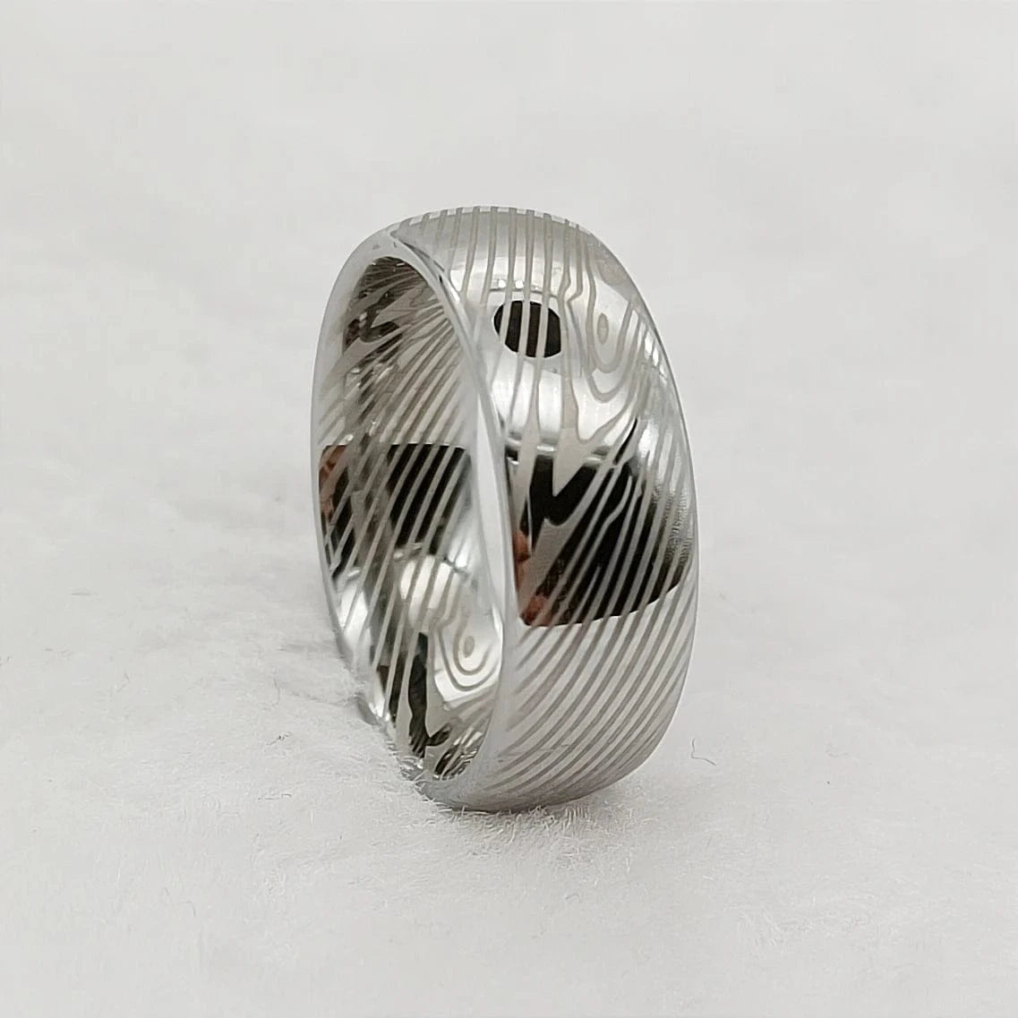 Ring 7. Men's Damascus Ring Tungsten Fashion Jewelry Unique High Quality Handmade Wedding Bands Couples Rings For Men Male Boys Horaclek