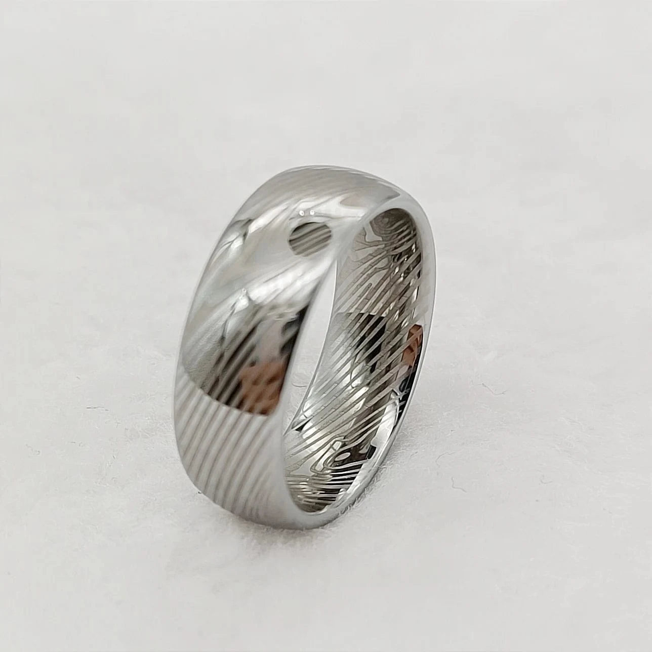 Ring 7. Men's Damascus Ring Tungsten Fashion Jewelry Unique High Quality Handmade Wedding Bands Couples Rings For Men Male Boys Horaclek