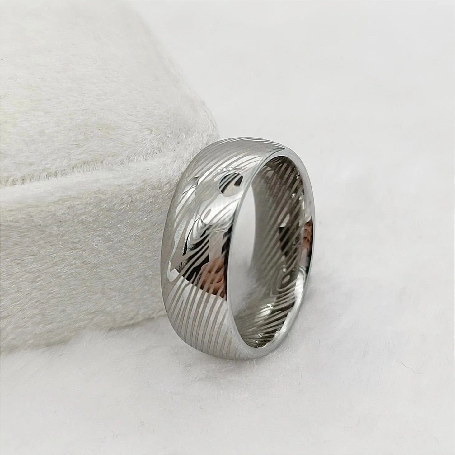 Ring 7. Men's Damascus Ring Tungsten Fashion Jewelry Unique High Quality Handmade Wedding Bands Couples Rings For Men Male Boys Horaclek