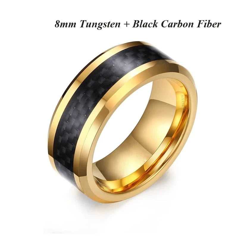 Ring 7. Men's Damascus Ring Tungsten Fashion Jewelry Unique High Quality Handmade Wedding Bands Couples Rings For Men Male Boys TK015Y / 9 Horaclek