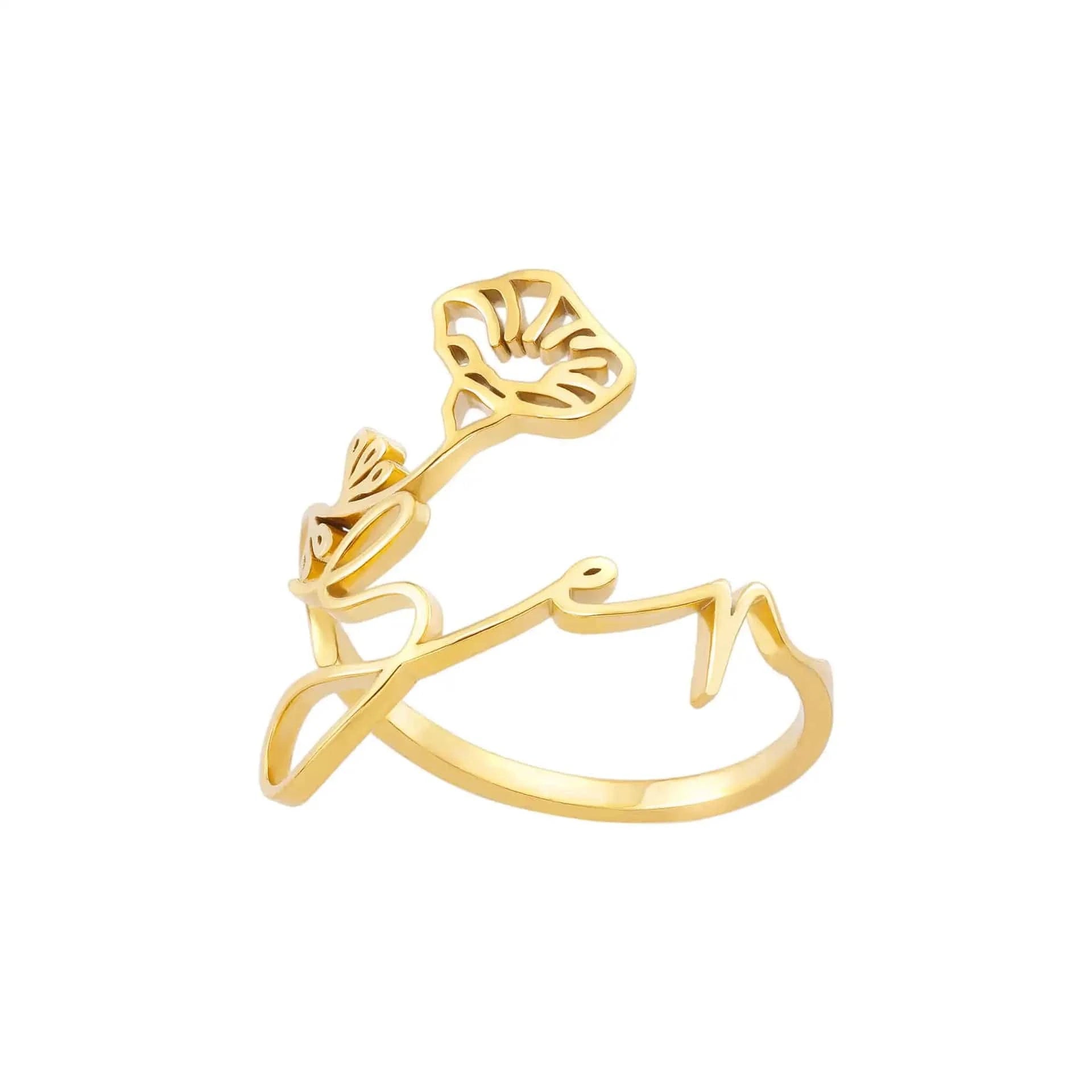 Ring Geburtsmonat Gravur Resizable / Open ring / 9 Horaclek