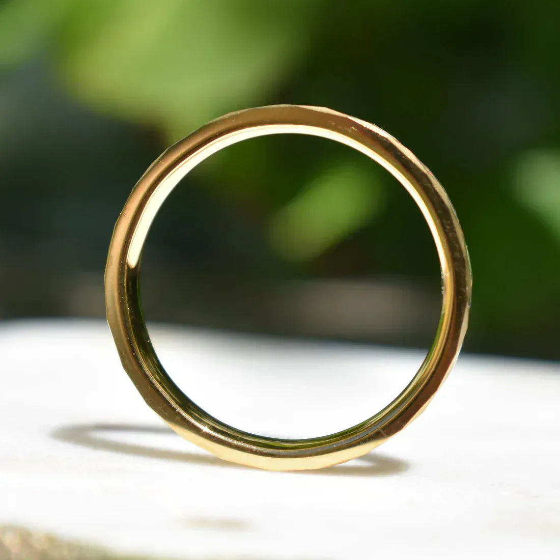 Ring Tungsten 6mm Hammered Gold Ring My Store